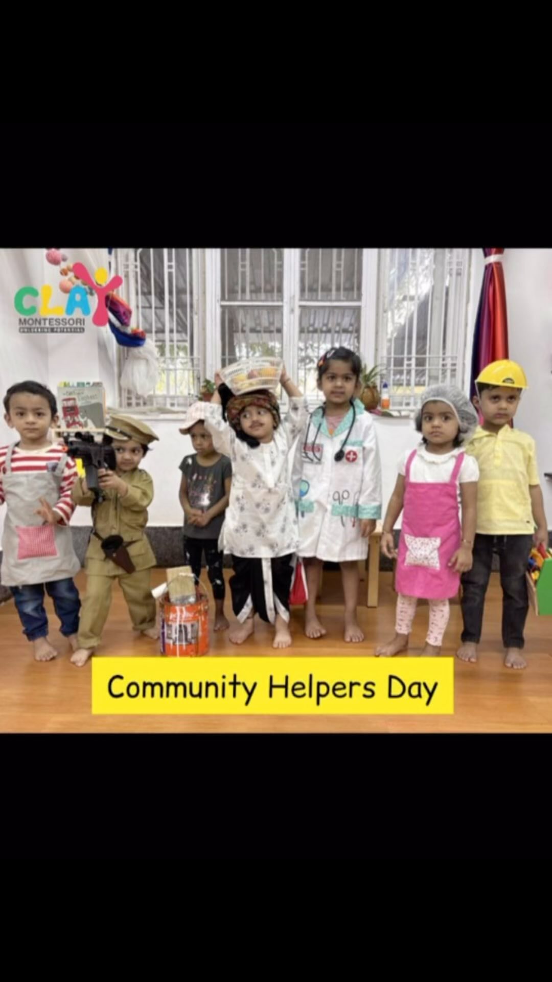 Our children dressed up as their favourite community helpers!
 #claymontessori #communityhelpersday #communityhelpers #professions #montessori #earlychildhoodeducation #preschool #matunga #sion #dadar #parel #wadala #mumbai