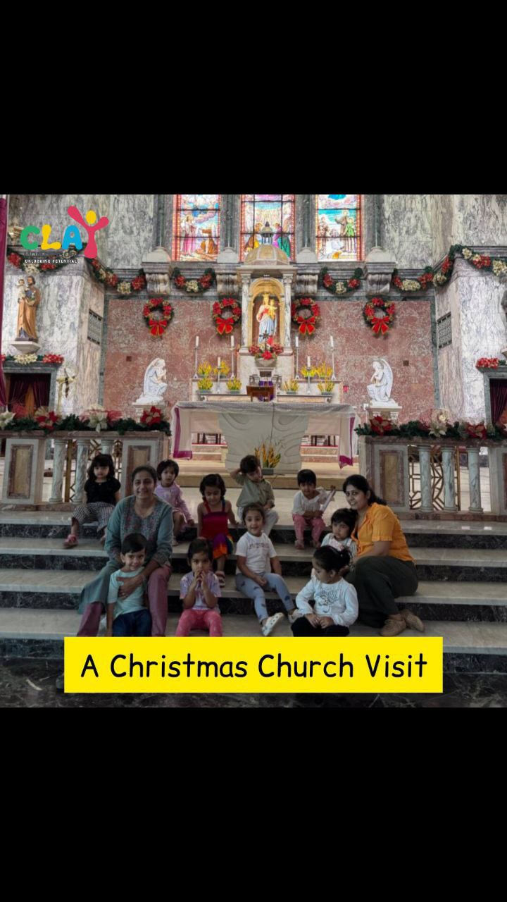 🎄✨ A Joyful Visit to the Church! ✨🎄

Our little ones experienced the warmth and wonder of the season during their visit to the church, as we prepared for the upcoming festival of Christmas. 🌟 With hearts full of joy and curiosity, they explored the sacred space, listened to the soft echoes of Christmas hymns, and learned about the spirit of love, peace, and giving. ❤️🎶

This visit marked the beginning of a festive season filled with cheer, learning, and togetherness. Here’s to celebrating the magic of Christmas with our little stars! 🎅🎁

#ChristmasSpirit #ChurchVisit #LittleLearners #MontessoriJourney #ClayMontessori #JoyfulSeason #FaithAndFestivity #MontessoriChristmas #mumbai #preschool #matunga #wadala #sion #dadar #sewree