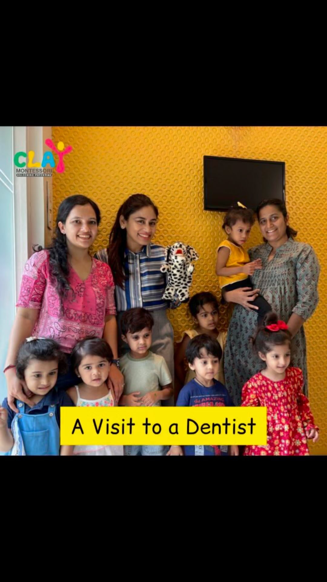 🦷✨ Clay Montessori Dental Adventure! From exploring cavity secrets to hands-on puppet toothbrushing, our little scholars embarked on a dental journey today. Each smile inspected, certificates awarded, and even a peek into tooth wonders through X-rays! 🌟👧🦷 Cheers to bright smiles and healthy teeth! 🎬🏫. Thank you @nurturedental. Your expertise and warm engagement made our children’s dental adventure truly memorable. 🦷💖 Enroll with Clay Montessori, where educational experiences go beyond the classroom. Your child’s journey to a brighter future starts here!  #claymontessori #dentistryworld #dentists #toddlersoralhealth #oralcare #oralhealtheducation #oralhealth #dentistsinmumbai #fieldtrip #preschool #mumbai #matunga #dadar #sion #wadala #parel
