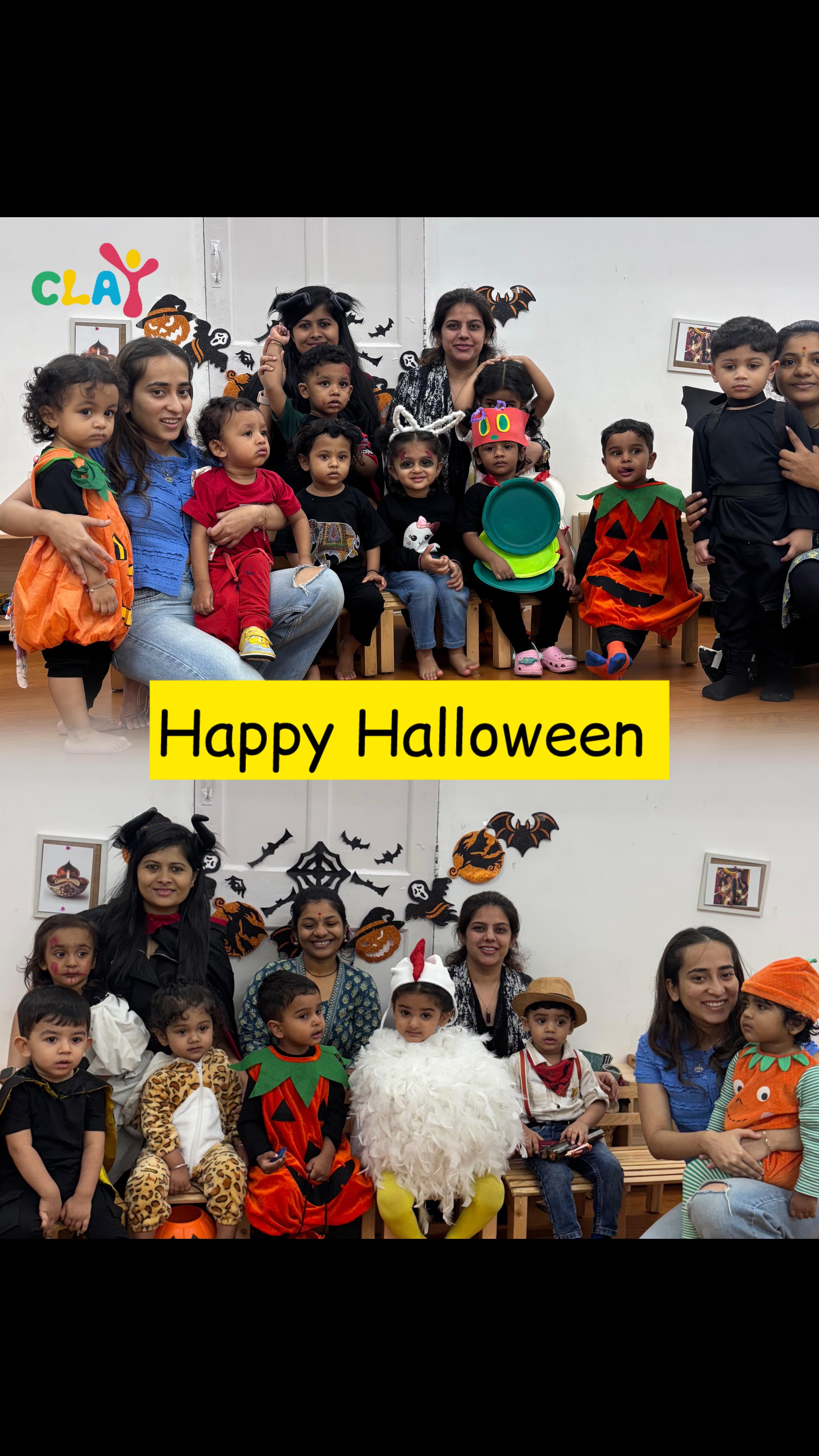 Happy Halloween 🎃 #claymontessori #halloween #halloween2025 #halloweentoddler #montessori preschool #preschool #mumbai #matunga #dadar #sion #parel #wadala #montessori #halloweenactivities [happy Halloween, Halloween activities for preschool, Halloween 2025, Halloween for toddlers]