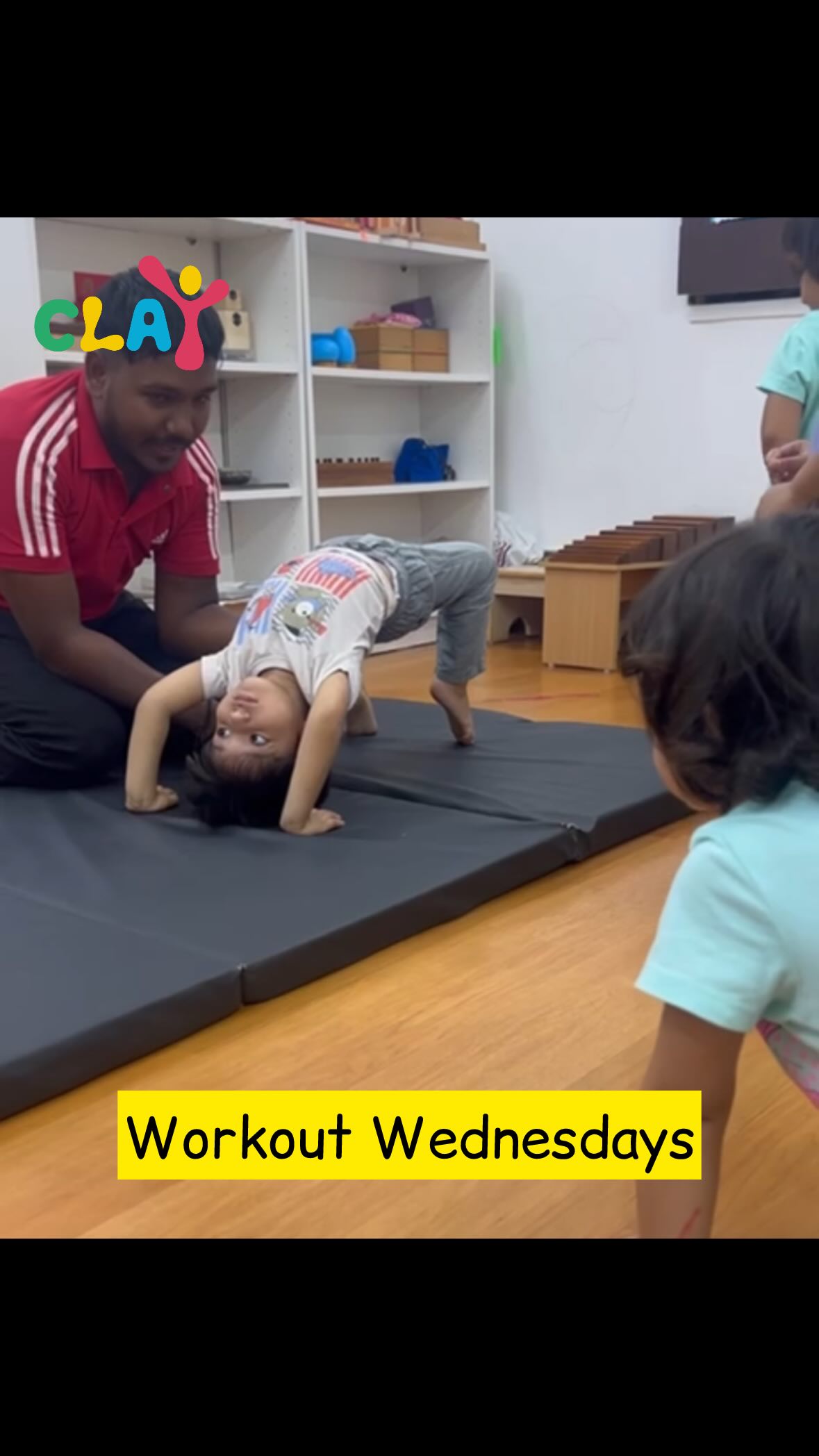 Wednesdays are for flips, fun, and fitness!
Our little ones absolutely love their gymnastics sessions — it’s their favorite mid-week adventure.
#claymontessori #GymnasticsFun #PhysicalAdventure #midweekenergyboost #mumbai #montessori #montessoripreschool #mumbai #matunga #dadar #sion #wadala #parel [Gymnastics, toddlers gymnastics, physical adventure, workout Wednesdays]