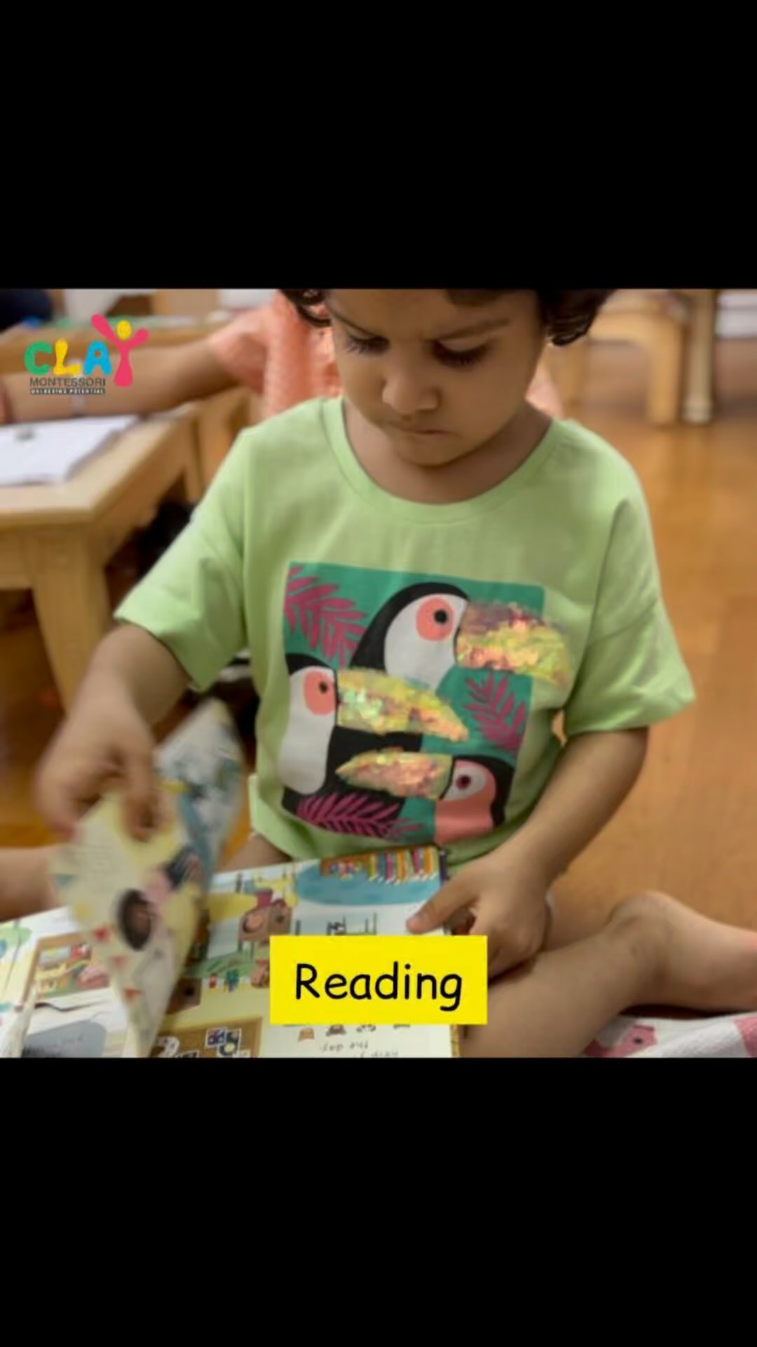 Reading opens the door to endless possibilities! 📚✨ At Clay Montessori, we believe that fostering a love for books at an early age helps children build strong literacy and vocabulary skills, setting the foundation for lifelong learning. Let’s turn every page into an adventure! #EarlyLiteracy #MontessoriMagic #LoveForReading #claymontessori #readingtotoddlers #joysofreading #literacy #mumbai #montessorilearning #montessoripreschool #preschool #matunga #dadar #sion #wadala #parel [reading to toddlers, early readers, love of reading]