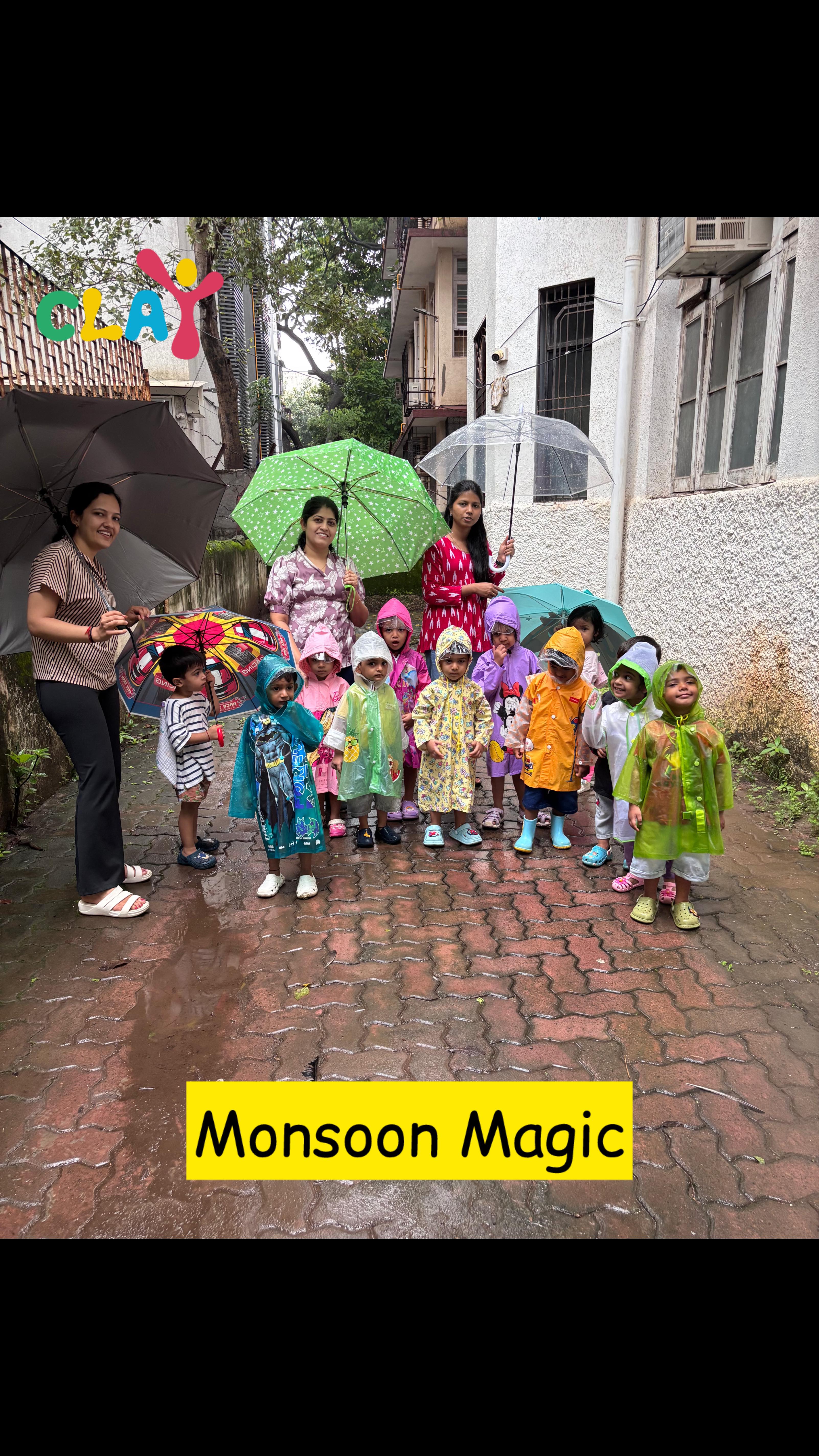 The joy of tiny footsteps and raindrops! 🌧️☔️ Our little ones stepped out for a short rainy walk and embraced the magic of the monsoon with curiosity, wonder, and wide smiles. Nature is the best classroom after all! 💛👣 #claymontessori #ClayMontessoriMumbai
#ToddlerLife #LearningThroughPlay #OutdoorClassroom
#EverydayLearning
#EarlyYearsMagic #MontessoriMoments
#MontessoriInNature
#MontessoriToddler
#HandsOnLearning
#MontessoriIndia
#MontessoriAtWork
#MontessoriPreschool ##RainyDayFun
#MonsoonMagic
#PitterPatterRain
#RainWalk
#TinyFeetInTheRain
#LittleExplorers
#RaindropsAndGiggles
#NatureWalksWithKids [Rainy day walk, Montessori outdoor activity, Nature walk for toddlers, Monsoon exploration, Clay Montessori, Learning through nature, Rainy day joy, Toddler rain fun]