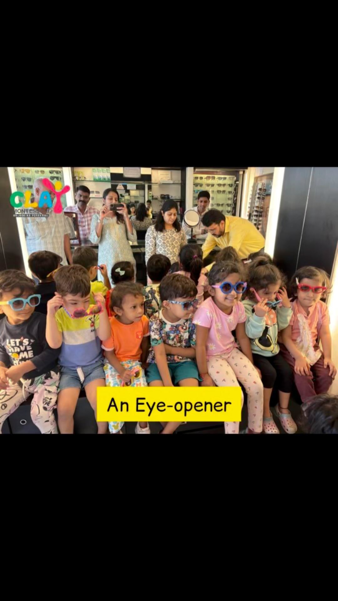 Today’s field trip to the ophthalmologist was a tiny yet crucial piece of our grand puzzle – Learning About My Body. Our little learners had a blast visiting the ophthalmologist, unraveling the wonders of vision. Let’s continue this incredible learning journey together! Thank you @cclean_optics for your warm gesture.  #claymontessori #montessori #opthalmology #eyedoctor #toddlerseyecheckup #fieldtrip #opthamologist #mumbai #preschool #sion #matunga #wadala #parel #dadar #toddler #earlychildhoodeducation