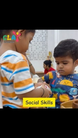 There’s a bit of a myth about social skills related to the idea that young children need same-age play dates to learn how to share and “be kind.”

Here are more developmentally appropriate expectations:

Toddlers are very much still building up their sense of self. This shouldn’t be rushed. Let them focus independently!

Toddlers learn a lot of social skills through observation, from positive role models, and during everyday, real community outings! Going to the grocery store with you is quite enriching!

Play with peers won’t necessarily look like true cooperative play - a later stage of play that typically emerges by kindergarten. It’s typical for toddlers to “parallel play,” or choose their own way to play while working near each other.

Sharing is as advanced cognitive skill not appropriate to expect children to initiate under the age of 4. It’s more supportive to teach toddlers how to wait their turn than it is to arbitrarily insist they give up their belongings (which can actually fuel possessiveness).

Social skills are a lifelong journey! Toddlers are just beginning to understand the grace and courtesies We can be patient and focus on positive role modeling.
#claymontessori #montessoripreschool #preschool #mumbai #socialskillsforkids #matunga #wadala #dadar #parel #sion #playdate [social skills in toddlers, same age play dates, play dates, social interaction in toddlers]