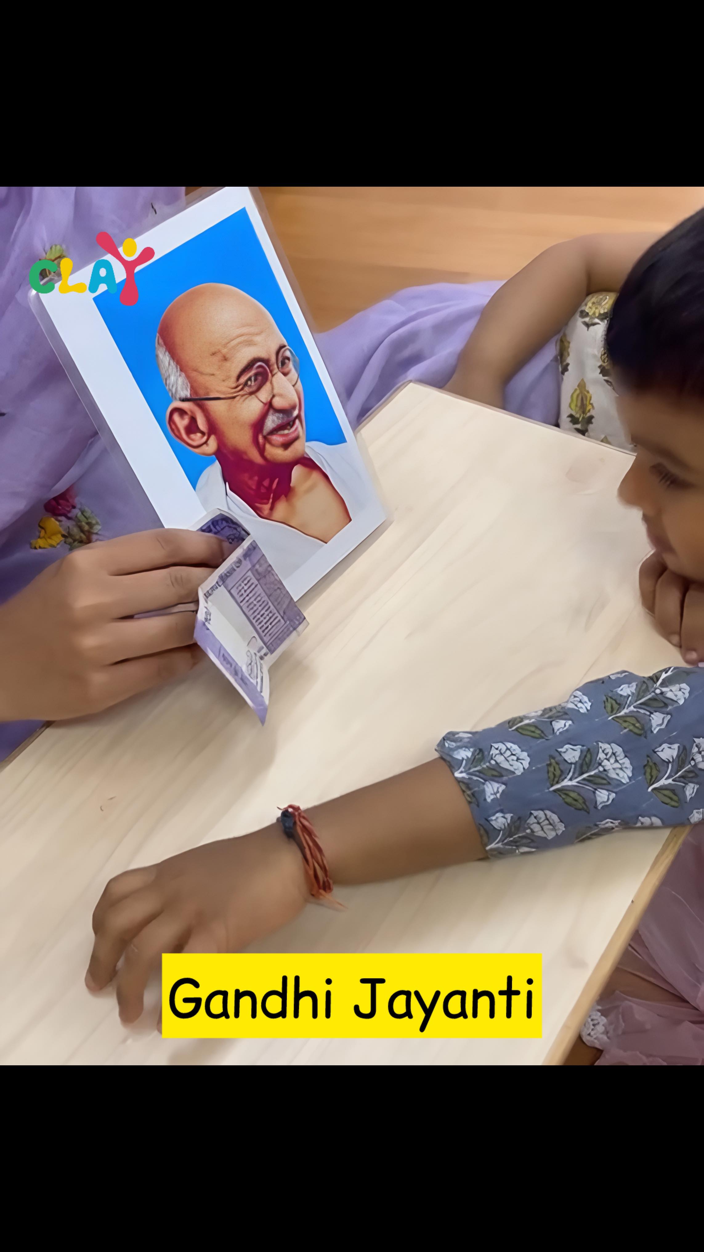 Little voices echoing big values 💚✨ Our children celebrated Gandhi Jayanti by learning Gandhiji’s mantra of truth and non-violence. 🌸 #GandhiJayanti #LittleLearnersBigValues #claymontessori #mumbaipreschool #dadar #matunga #sion #mumbai #parel #wadala #montessoripreschool #preschool [Gandhi Jayanti celebration in Montessori, Teaching Gandhiji’s values to children, Montessori Gandhi Jayanti activities, Preschool Gandhi Jayanti ideas, Father of the Nation for kids, Montessori truth and non-violence lesson, Gandhiji’s mantra for children, Montessori values education, Gandhi Jayanti reel for Instagram]