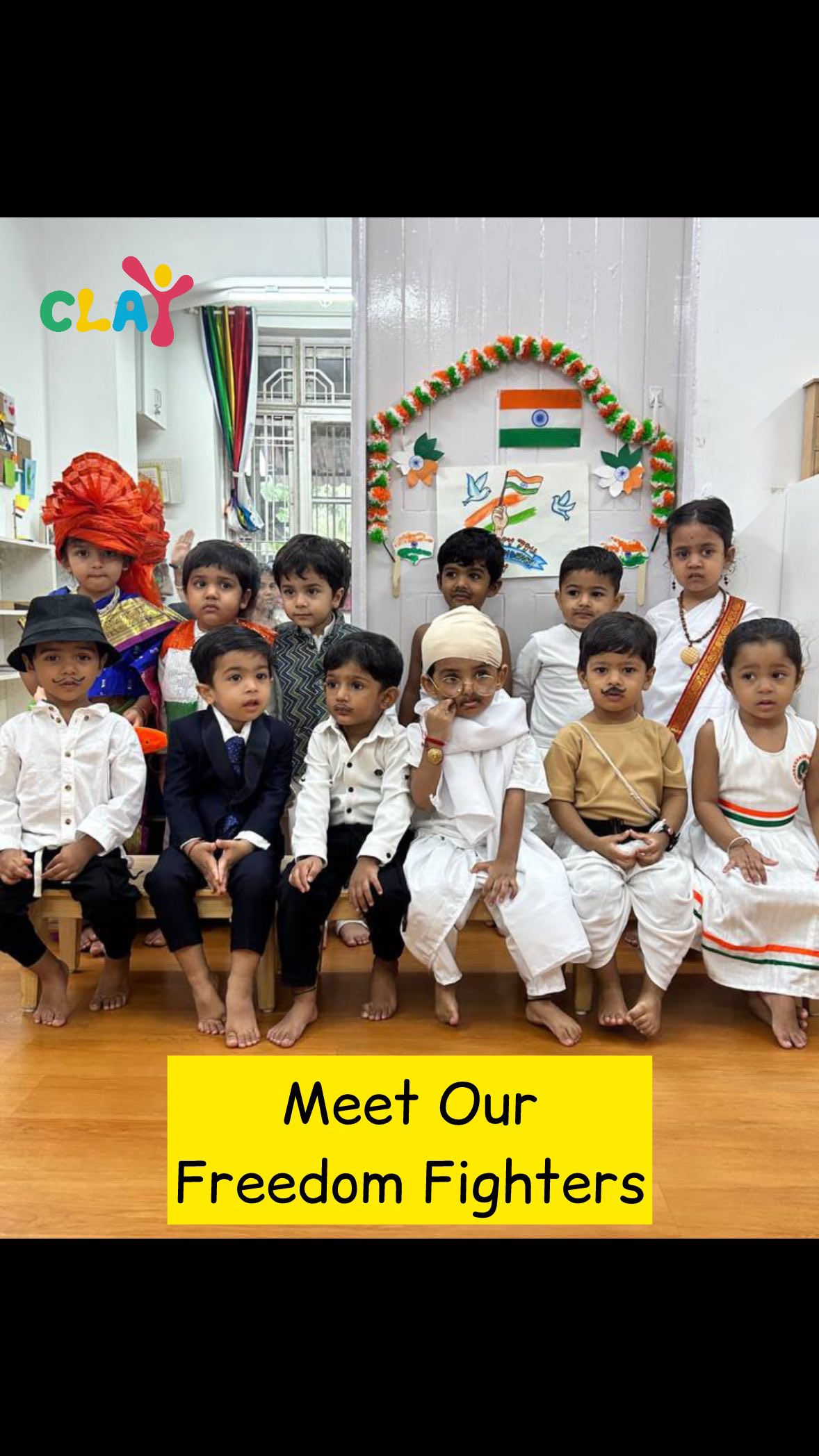 Little patriots with big hearts 🇮🇳
Our primary children proudly dressed up as Indian freedom fighters and spoke about who they represented – celebrating courage, sacrifice and the spirit of Independence.
It is such a joy to see our young ones connect with the rich history of our country and honour the heroes who fought for our freedom. 🤍🧡💚 Jai Hind!  #claymontessori ##IndependenceDay #IndianFreedomFighters #MontessoriIndia
#MontessoriEducation #LittlePatriots #MontessoriKids #PatrioticReel #IndianHistory
#MontessoriLife #MontessoriAtHome #EarlyYearsEducation #ProudToBeIndian
#JaiHind #IndependenceDayCelebration #preschoolmumbai #matunga #dadar #wadala #sion #parel [Independence Day, freedom fighters, Clay Montessori, patriotic reel, Montessori celebration, young patriots, patriotic education, Indian history for kids, Montessori India]
